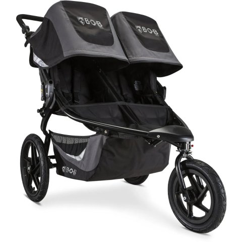 BobRevolution Flex 3.0 Duallie Double Jogging Stroller - Graphite Black