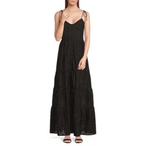 Alice + OliviaShantelle Embroidered Tiered Maxi Dress