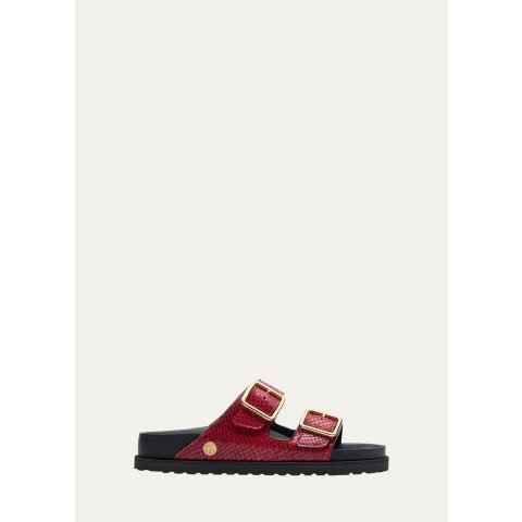 BirkenstockSpend$500 Get $100GCArizona Snake-Embossed Dual-Buckle Slide Sandals