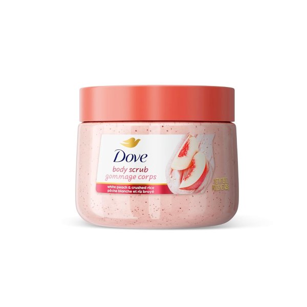 Dove White Peaches & Crushed Rice Body Scrub