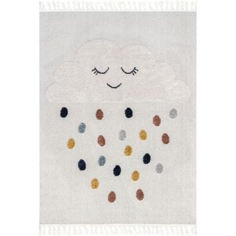 Nuloom Marleigh Raindrop High-Low Kids Tasseled Indoor Area Rug