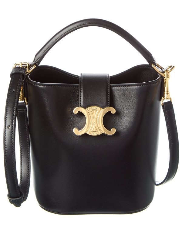 Louise Mini Leather Bucket Bag