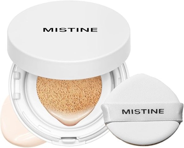 Tavel Size Air Cushion Foundation Glow Hydrating Finish Medium Coverage Foundation Makeup for Dry Skin,24H Hydrating Long-Lasting Waterproof Smudge Proof, Fair Ivory