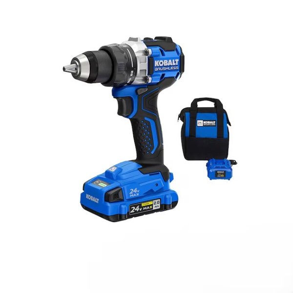 24-volt 1/2-in Keyless Brushless Cordless Drill 1 -Batteries Included (Soft Bag Included)