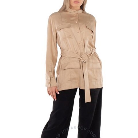 BurberryBelted-Waist Button-Up Shirt