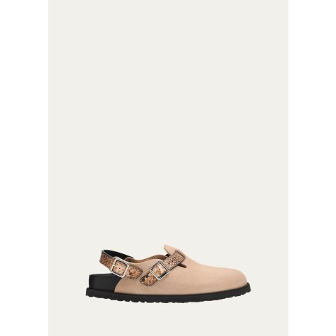 BirkenstockSpend$500 Get $100GCTokio Mixed Leather Slingback Mules