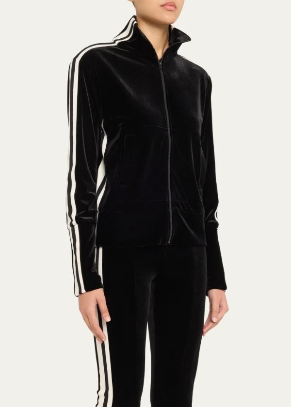 Velvet Side Stripe Turtle Jacket