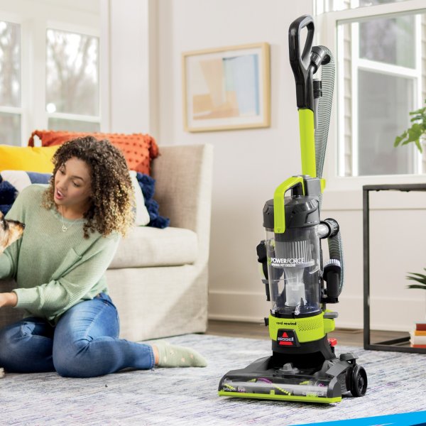 PowerForce Helix Rewind Pet Deluxe Upright Vacuum with Live Wand 3335