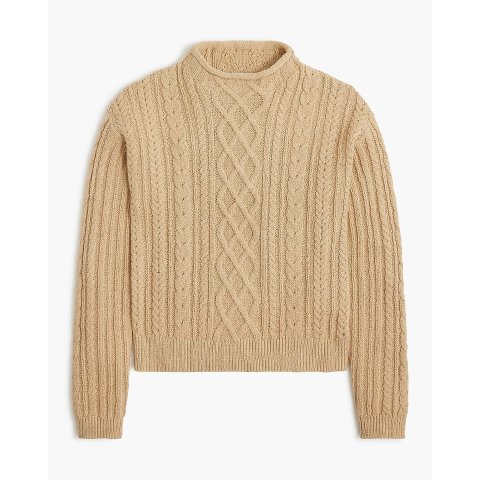 J.CrewMockneck cable-knit sweater
