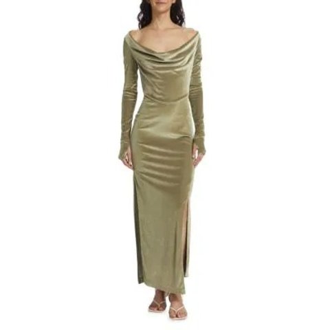 Helmut LangSlit Velvet Maxi Dress