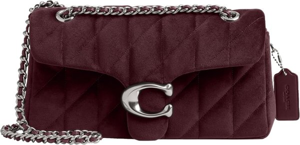Coach Women's Quilted Leather Covered C Tabby Shoulder Bag 26 with Chain Strap