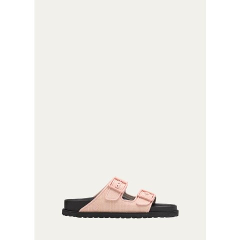 BirkenstockSpend$500 Get $100GCMilano Raffia Dual-Buckle Slide Sandals