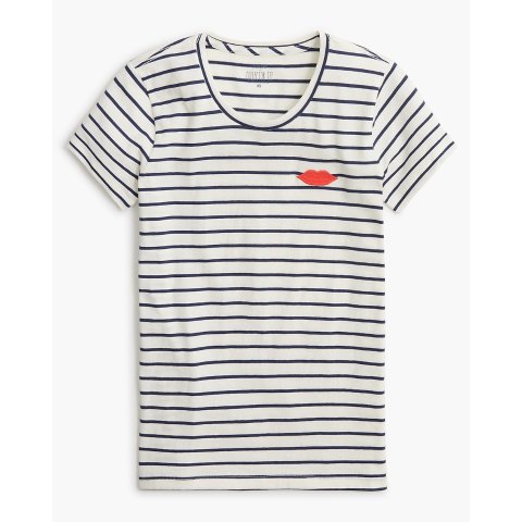 J.CrewLips striped graphic tee