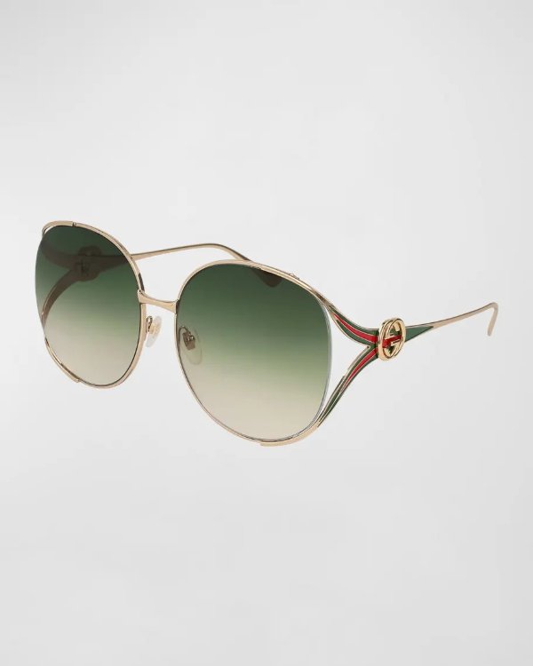Oversized Oval GG Sunglasses