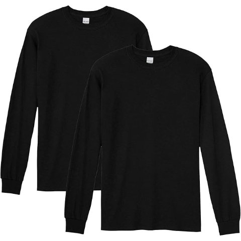 Adult Heavy Cotton Long Sleeve T-Shirt, Style G5400, 2-Pack