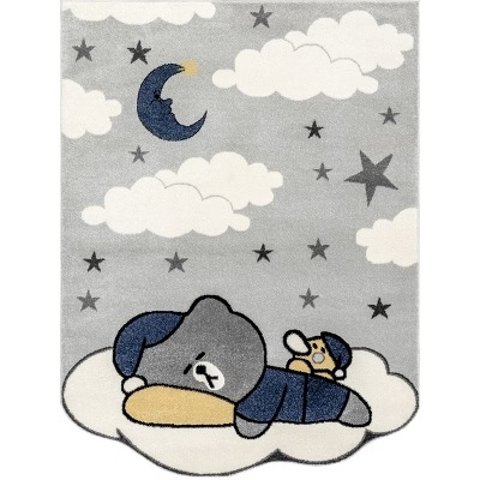 Nuloom Ryder Sleeping Bear Kids Indoor Area Rug