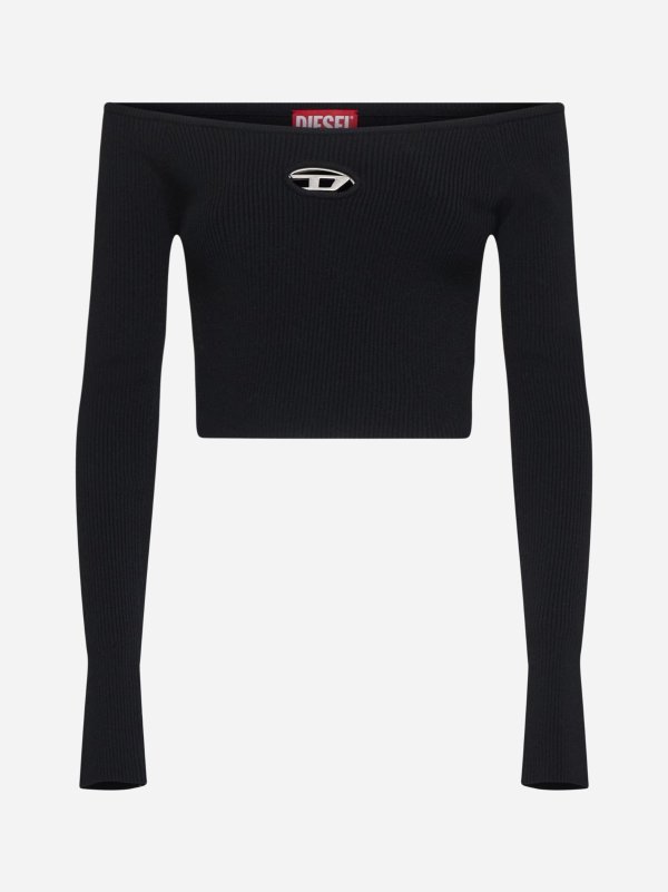 Black M-Vera-Ls top BLACK, DIESEL |Danielloboutique.it