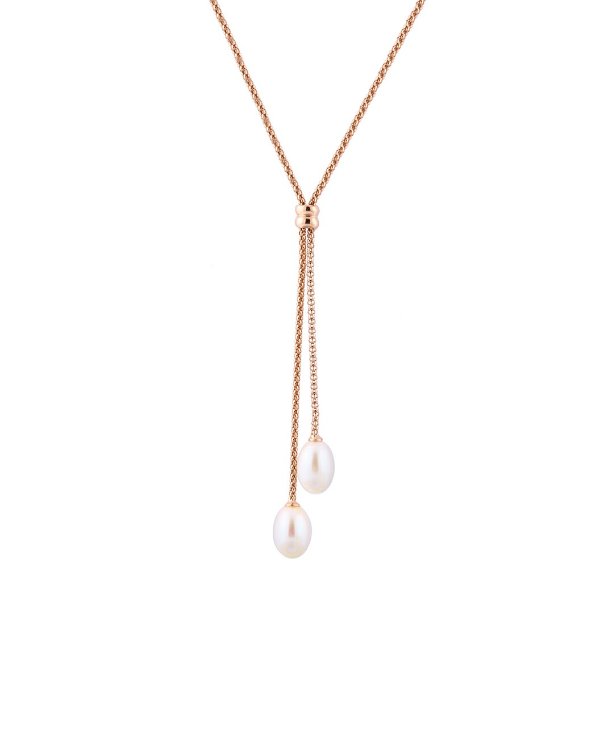 Rose Gold Vermeil 7.5-8mm Freshwater Pearl Necklace