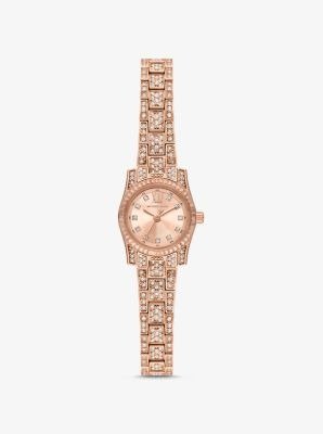 Mini Lexington Pave Rose Gold-Tone Watch