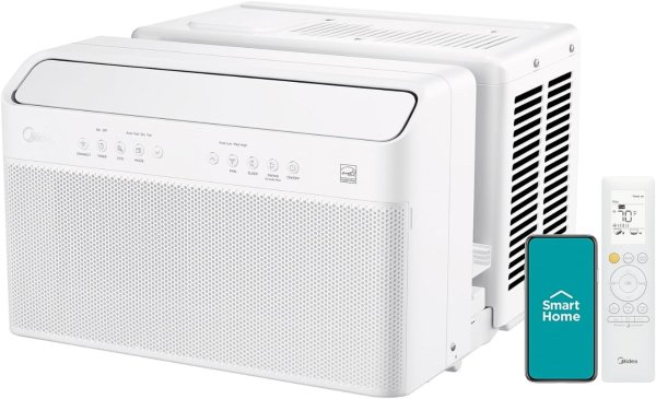 Midea 8,000 BTU U-Shaped Smart Inverter Window Air Conditioner