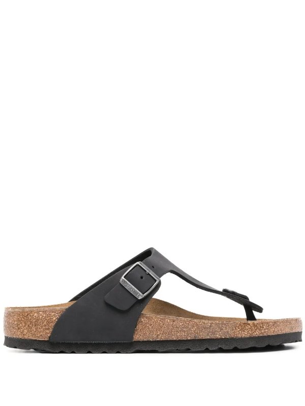buckle-detail flip flop sandals