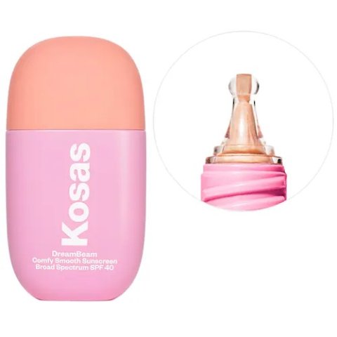 KosasDreamBeam Silicone-Free Mineral Sunscreen SPF 40 with Ceramides and Peptides