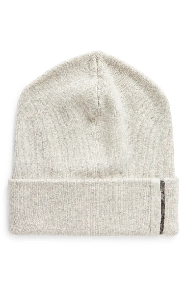 Monili Detail Cashmere Beanie