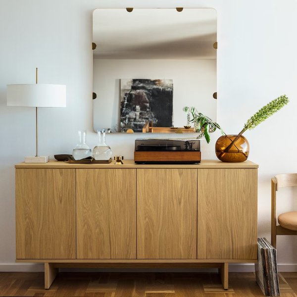 STOCKHOLM 2025 Sideboard, oak veneer, 63 1/4x16 1/2x32 3/4 "