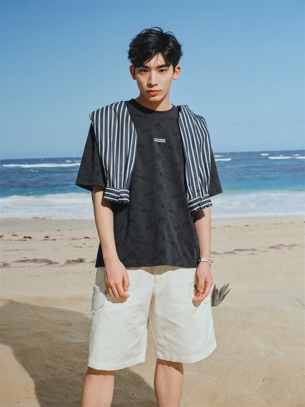 Men's Crewneck Allover Graphic T-Shirt