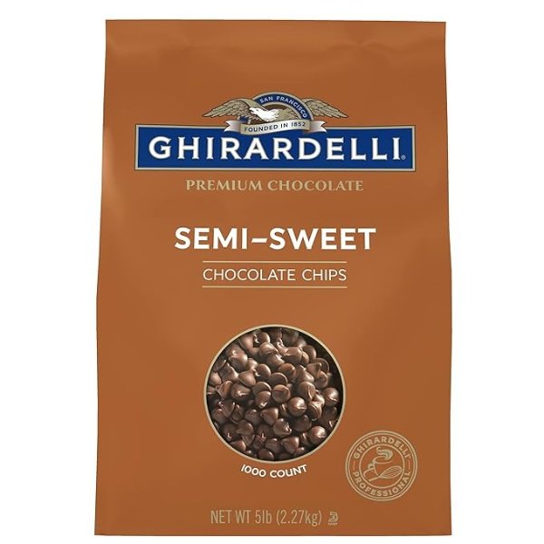 Chocolate Company Semi-Sweet Chips 1000 per lb, 5lb. Bag (Pack of 1)