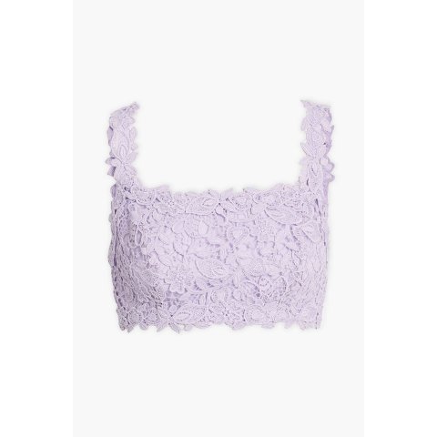 Carolina HerreraCropped guipure lace top