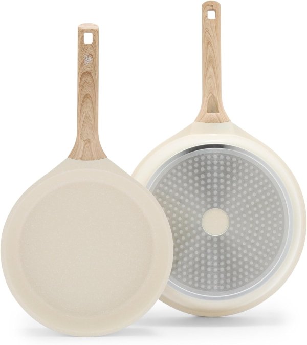 Arte 2 Piece Frying Pan Set, Ceramic Nonstick 9.5" & 11" Skillets