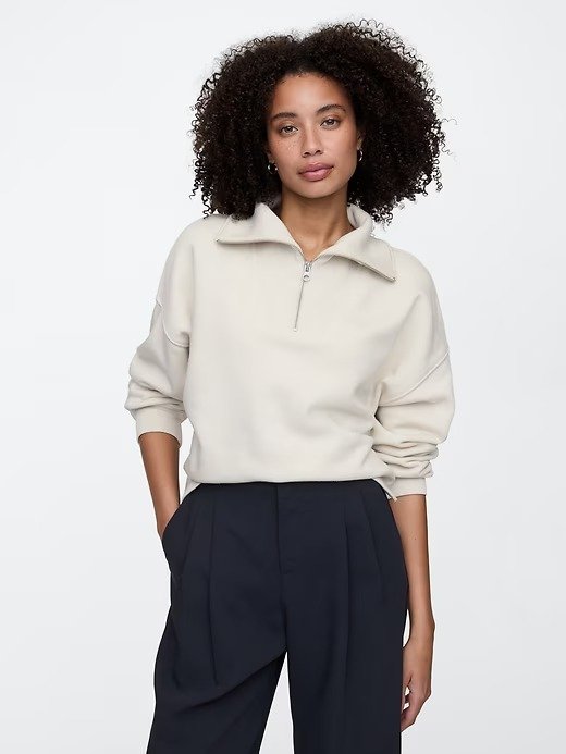 Oversized Quarter-Zip Sweatshirt