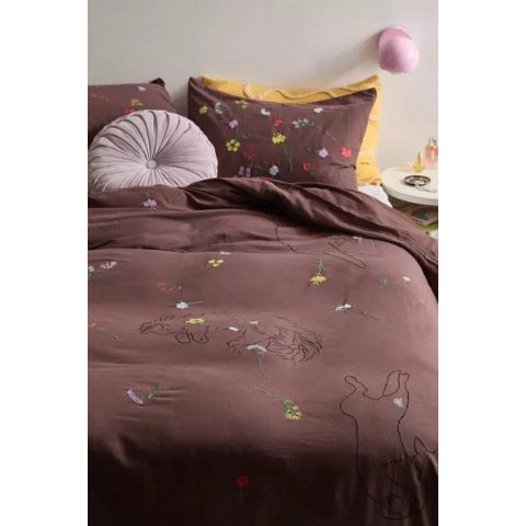 瞌睡猫刺绣羽绒被套