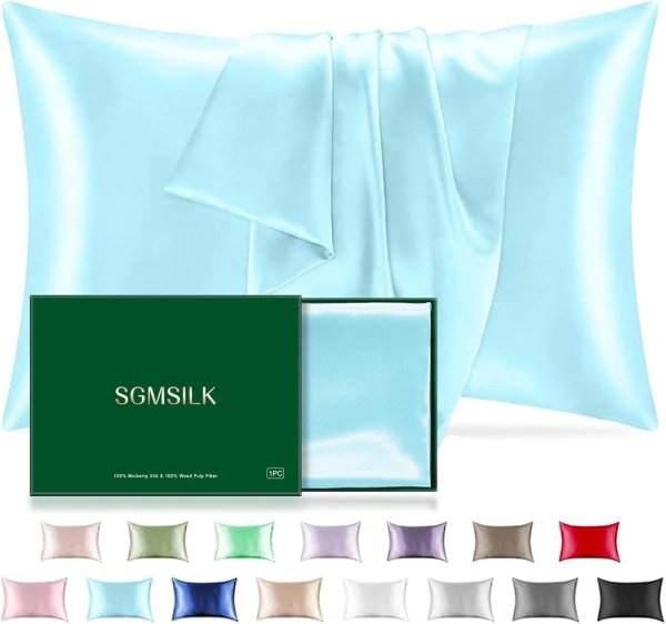 Mulberry Silk Pillowcase for Hair and Skin, SGMSILK 22 Momme