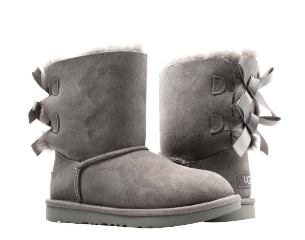 australia bailey bow ii grey big kids boots 1017394k-grey