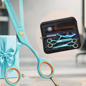 Purple Dragon Hair Cutting Scissors Set