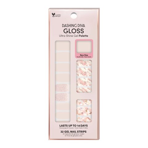 Dashing Diva GLOSS Gel Nail Polish Strips, Crystal Clear, Includes 32 Strips