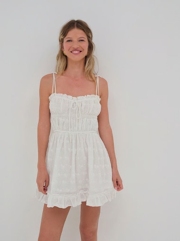 Edie Eyelet Slip Dress