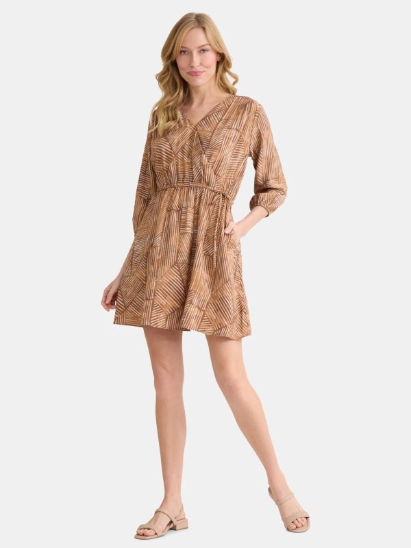Women's and Women’s Plus Mini Wrap Dress, Sizes XS-4X