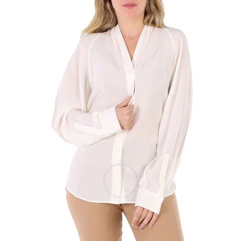 Burberry$10 off $190Ladies Natural White Fion Long-Sleeve Shirt