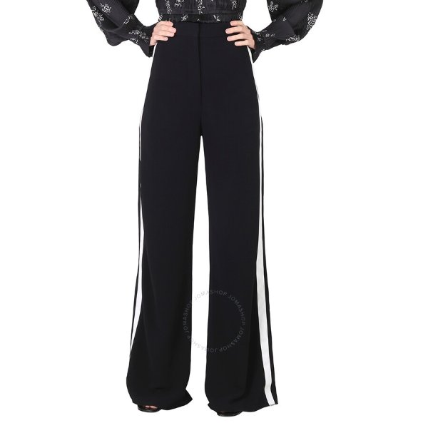 Ladies Pants Black Highwaist Wide Leg Trousers