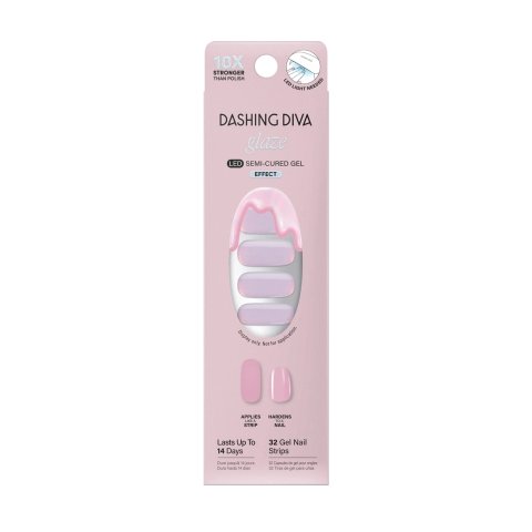 Dashing Diva Glaze Effects Semi-Cured Gel Strips, Cat s Meow. 32 Count