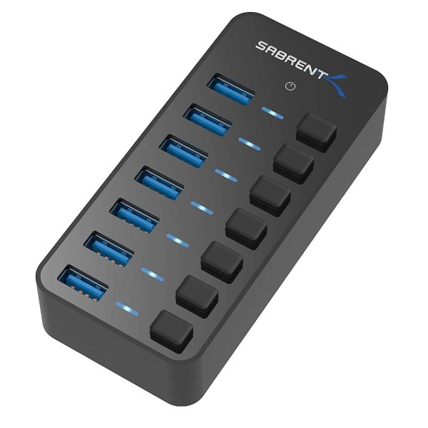 36W 7 Port USB 3.0 Hub