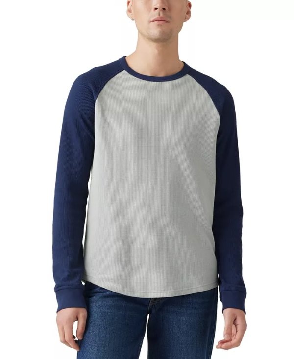 ® Men's Thermal Long Raglan Sleeve Colorblocked T-Shirt - Macy's