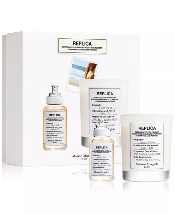 2-Pc. REPLICA Beach Walk Eau de Toilette & Beach Vibes Candle Gift Set - Macy's