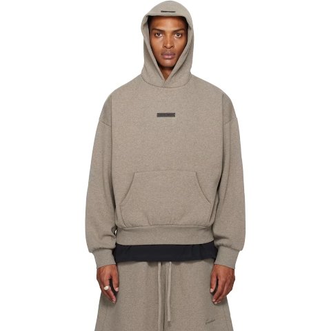 Brown Classic Fit Fleece Hoodie