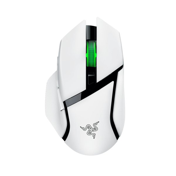 Razer Basilisk V3 X Hyperspeed RBG Optical Bluetooth Gaming Mice, WhiteRazer Basilisk V3 X Hyperspeed RBG 光学蓝牙游戏鼠标，白色