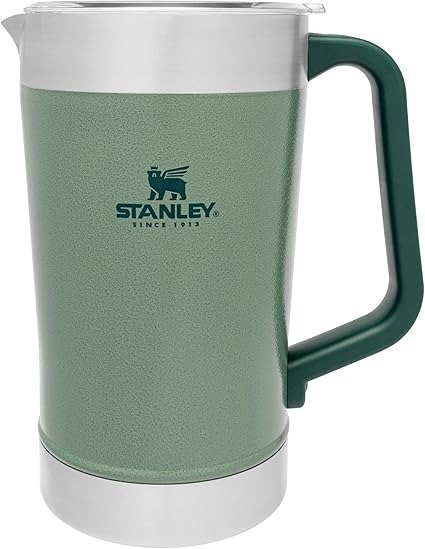 Stay-Chill Pitcher 64 oz | Cold Water, Beer, and Drink Pitcher with Lid | Large Capacity Durable Beverage Container with Handle | Insulated Stainless Steel | BPA-Free