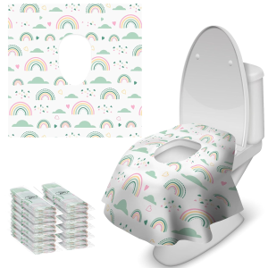 Blissful Diary 20 Pcs Toilet Seat Covers Disposable for Toddlers & Adults, Extra Large Waterproof